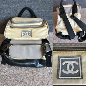 Chanel Sport Line Coco Mark Backpack Rucksack Nylon Rubber
